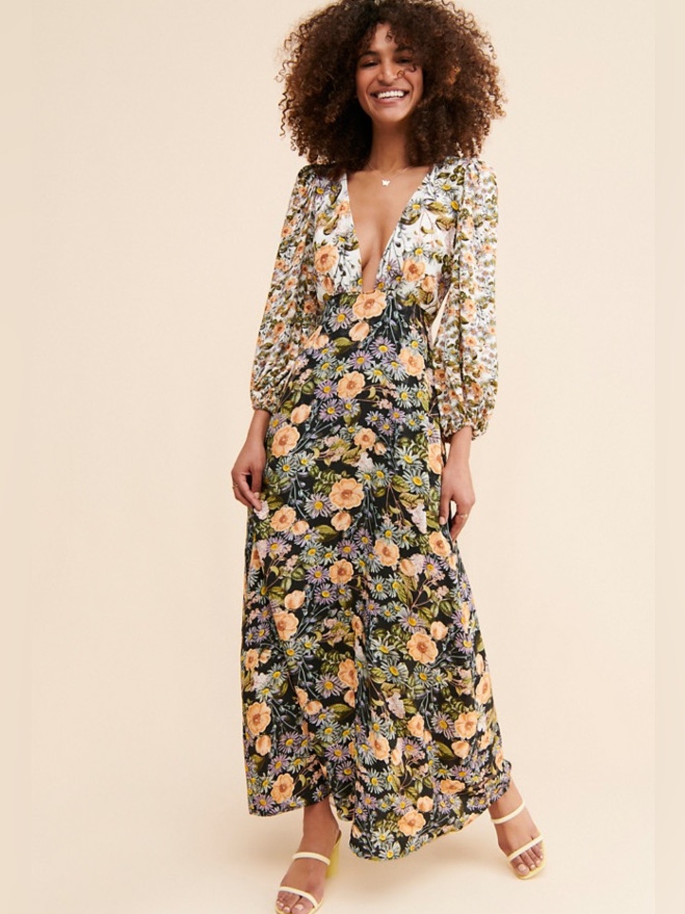 For Love & Lemons Arabella Floral Maxi Dress